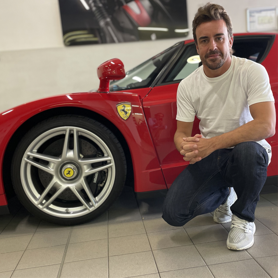 Fernando Alonso and Ferrari Enzo