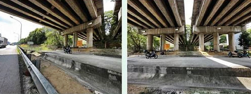 PLUS motorcvcle shelter on highway