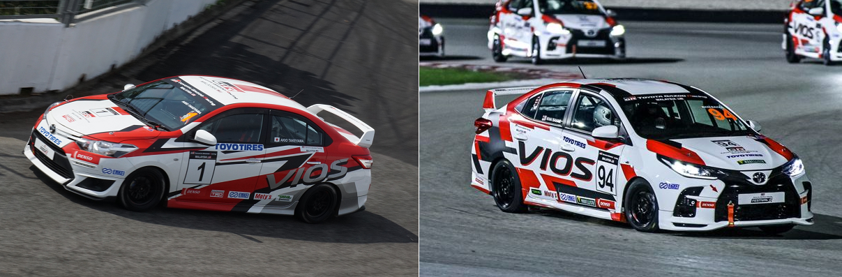 First and second generation of Toyota Racing Vios