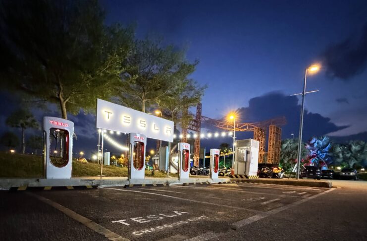 Tesla Supercharger station in Kuantan for EV