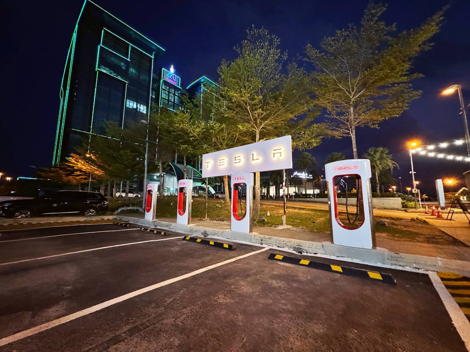 Tesla Supercharger station in Kuantan for EV